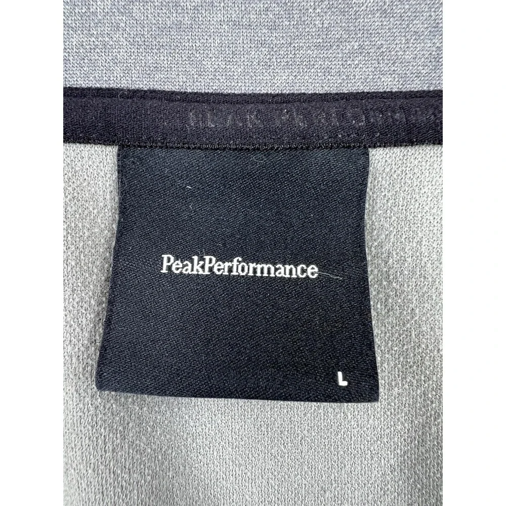 Peak Performance Jacket Mens Large Gray Pulse Zip Track Full Zip Performance